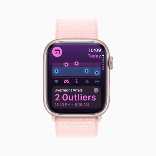 The Apple Watch uses data from a user's sleep to determine irregularities. 