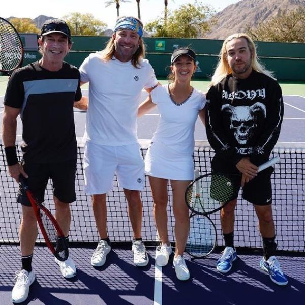 Christopher Crabb and his wife with Pete Wentz.