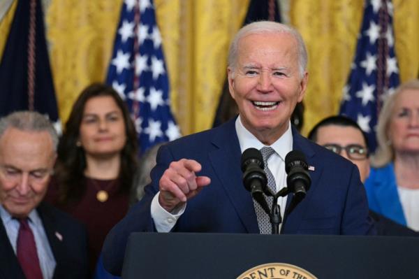 President Joe Biden speaks at an event marking the 12th anniversary of Deferred Action for Childhood Arrivals (DACA) at the White House in Washington, DC, on June 18, 2024. 