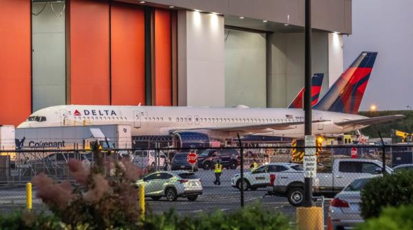 Multiple Atlanta Fire Rescue Department units and police were seen outside a Delta Maintenance facility near Hartsfield-Jackson Internatio<em></em>nal Airport.
