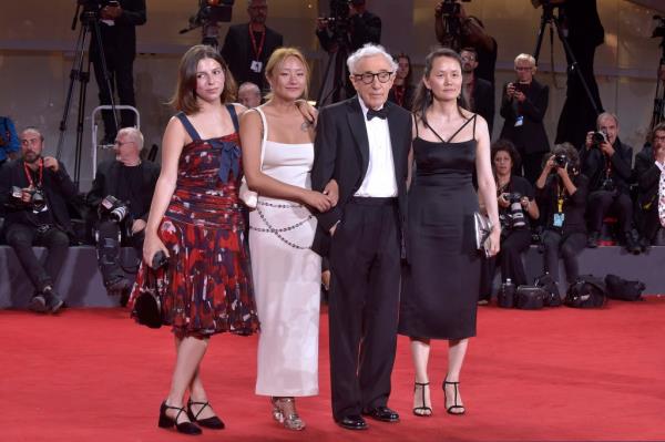Woody Allen and Soon-Yi Previn and their daughters at the 80 Venice Internatio<em></em>nal Film Festival 2023.