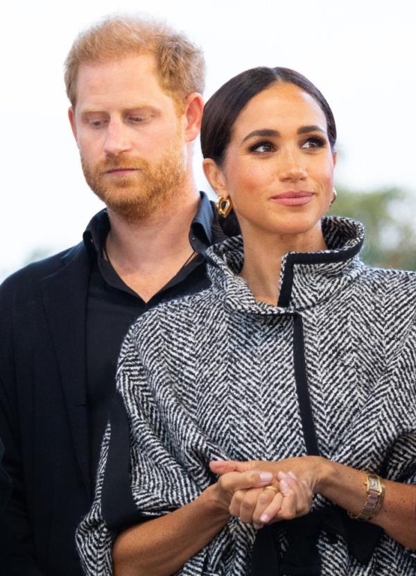 Meghan Markle and Prince Harry are pictured