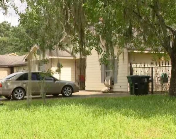 The Houston home of Rudy Farias and his family, including mother Janie Santana. 