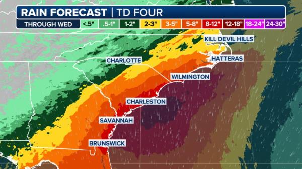 Here's a rain outlook through Wednesday of next week.</p>

<p>　　