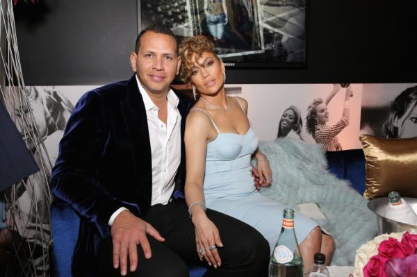 Alex Rodriguez, Jennifer Lopez at the Guess Spring 2018 Campaign Reveal