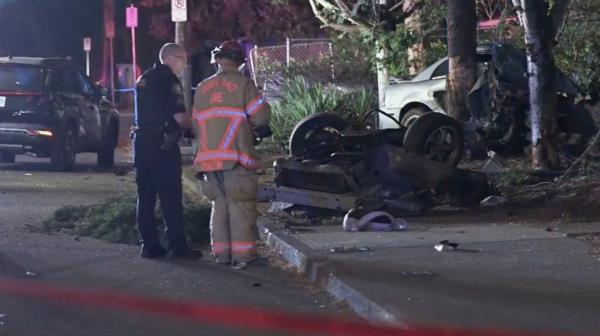 Pe?a's Mustang crashed into the car he was racing, causing his Mustang to lose control, jump the curb and strike McGill before crashing into a tree.