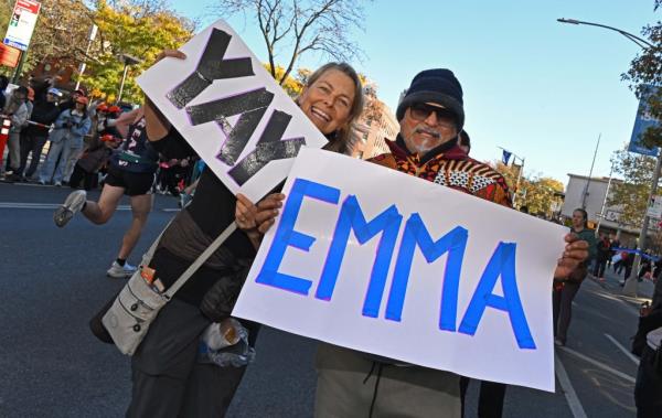 Ernani Silva and Sarah Pearson on Emma Seevak and her fiancee, Ethan Kahn.