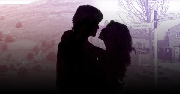 Mystery passio<em></em>nate couple in front of Emmerdale village
