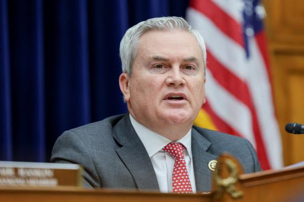 House Oversight Committee Chairman James Comer speaking during a House Oversight and Accountability Committee hearing related to the impeachment probe into U.S. President Joe Biden