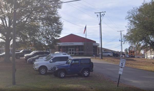 Exterior of Downsville school