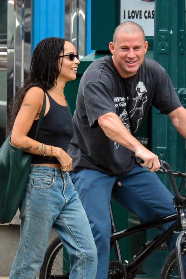 Channing Tatum and Zoe Kravitz in NYC on Aug. 18, 2021.