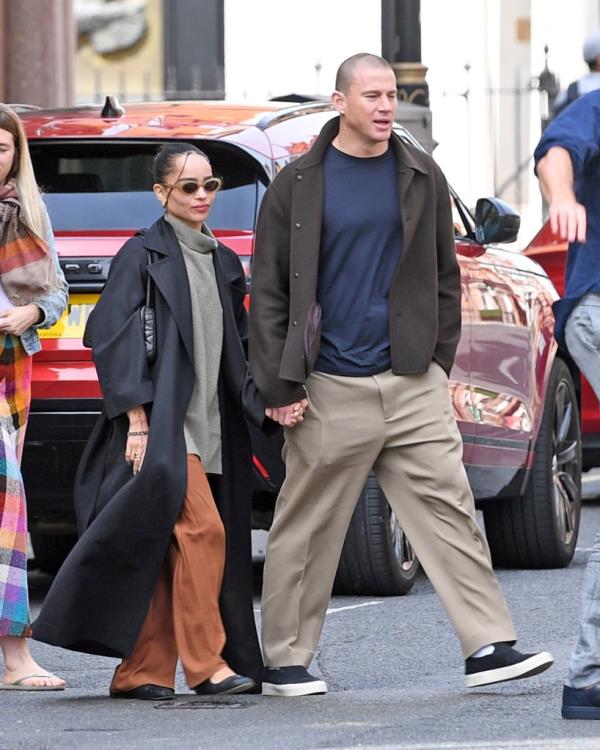 Zoe Kravitz and Channing Tatum walking around NYC.