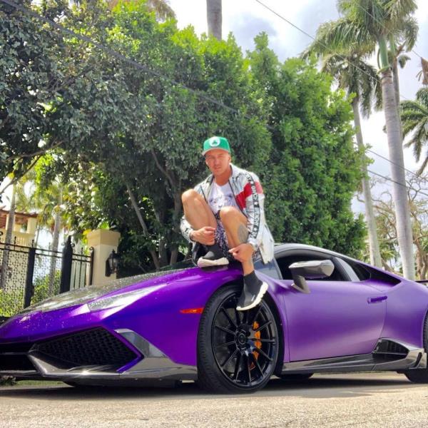 Algaba poses with a luxury whip.