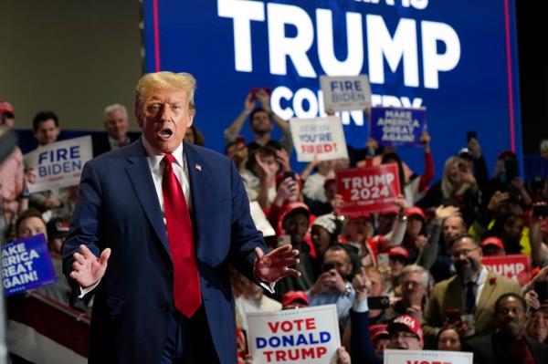 Do<em></em>nald Trump spoke at a Get Out to Vote rally on Saturday.