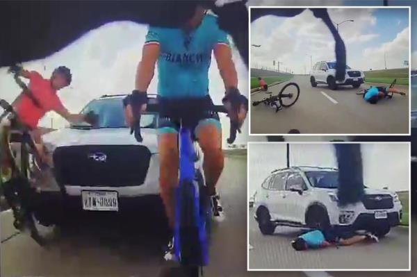 骑自行车的人撞倒自行车，被厚颜无耻的司机碾压：视频