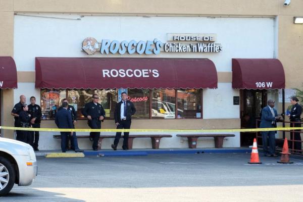 General Views of Roscoe's Chicken & Waffles wher<em></em>e Rapper PnB Rock was fatally shot while eating with his girlfriend.