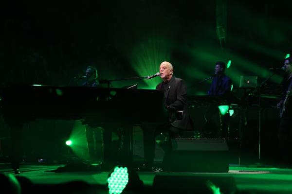 Billy Joel on the piano at Madison Square Garden in July 2024.