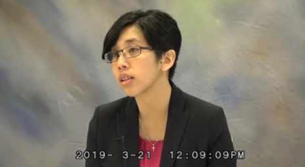 Tram Nguyen, Gulf Coast Planned Parenthood executive, discussing in a business suit during her 2015 deposition testimony excerpt