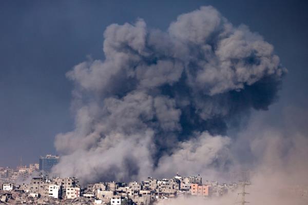 A picture taken in southern Israel near the border with the Gaza Strip on December 11, 2023