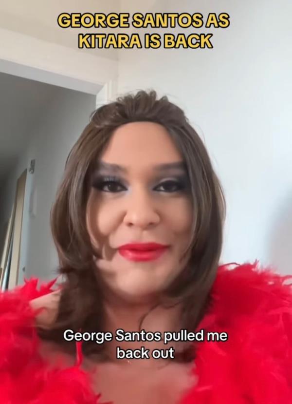 The disgraced Long Island GOP co<em></em>ngressman revived his drag queen past for the first time Tuesday in an appearance on Cameo