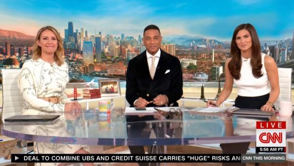 Co-hosts Poppy Harlow, Don Lemon and Kaitlan Collins on CNN This Morning on April 24, 2023.