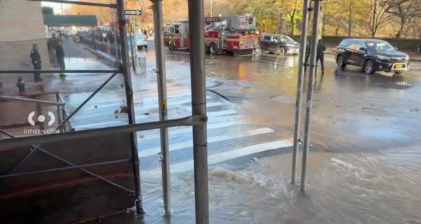 The water main break happened Wednesday afternoon. 