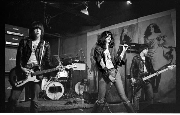 The Ramo<em></em>nes on stage at CBGB