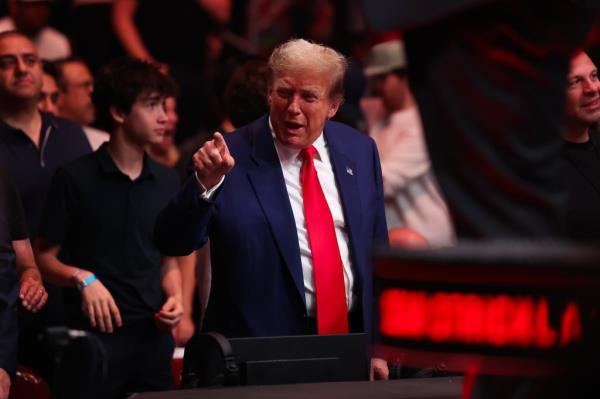 Do<em></em>nald Trump attends UFC 302 at Prudential Center on June 01, 2024 in Newark, New Jersey.