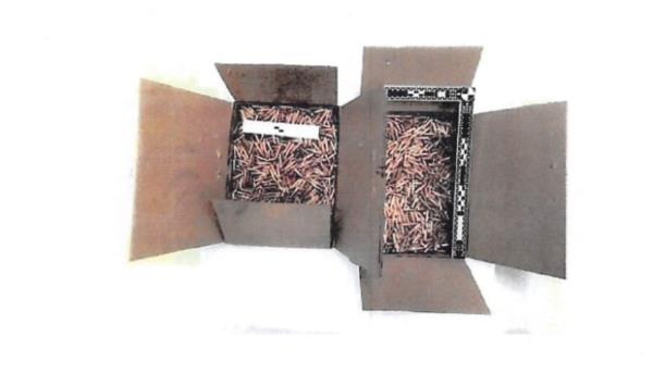 A box full of 6.5mm bullets made in Nebraska