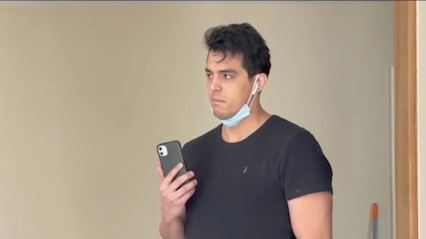 Squatter Brett Flores has been living in the home since the man he was caretaking for died in January 2023.