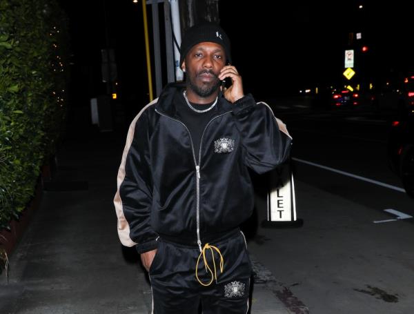 is seen leaving Giorgio Baldi restaurant on March 17, 2024 in Los Angeles, California.
