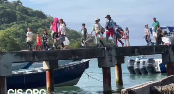 Migrants arriving in Panama.