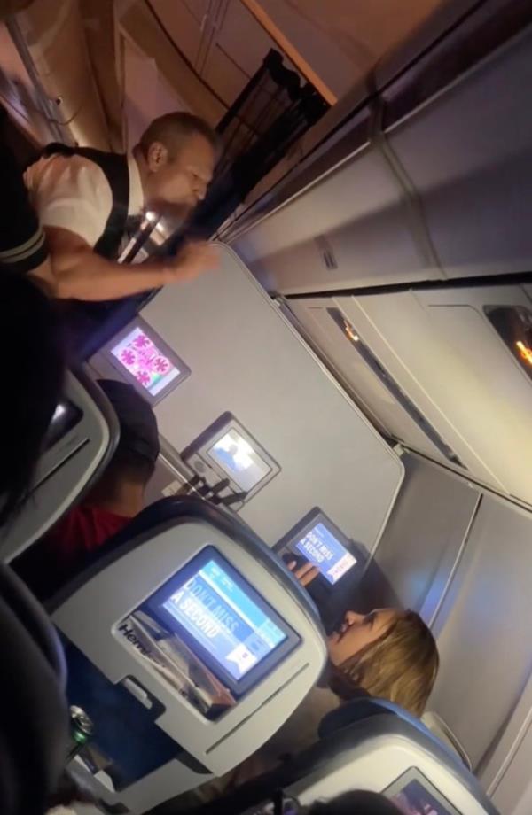 One flight attendant accused the woman of drinking before boarding the flight.