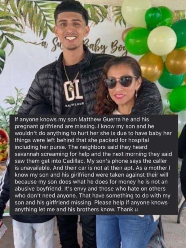 Guerra's mother posted a<em></em>bout her son on Facebook, but later took the post down.