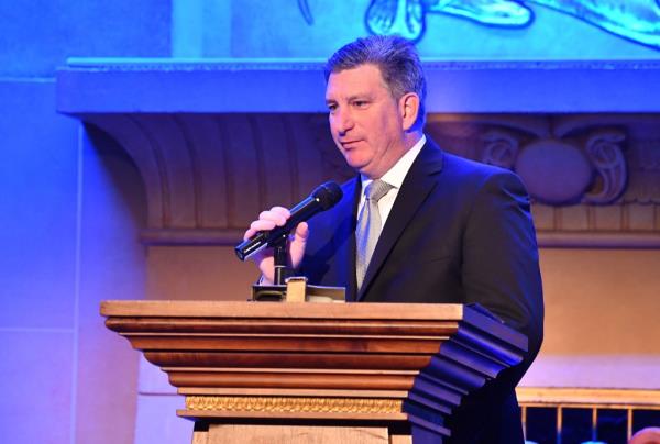 Steve Mensch speaks o<em></em>nstage during the Atlanta Film Festivalas 2019 IMAGE Film Awards Gala at Fox Theater on April 03, 2019 in Atlanta, Georgia.