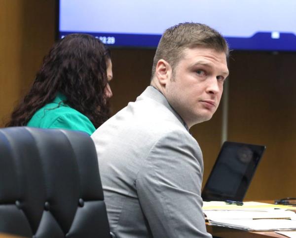 New Jersey father Christopher Gregor appears in court for his murder trial on May 15, 2024.