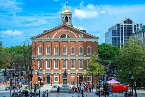 Faneuil Hall in downtown Boston.