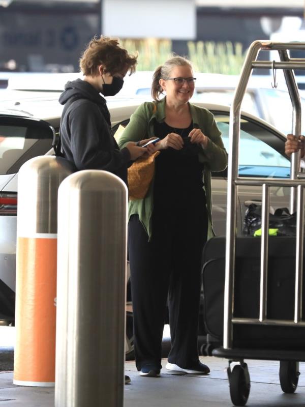 Bridget Fo<em></em>nda with her son Oliver.