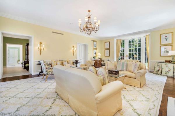 Interior of a living room area inside the Florida home. 