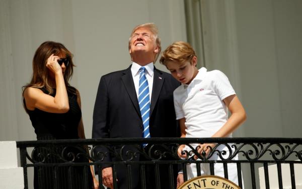 Biden's video was an apparent jab at former President Do<em></em>nald Trump, who famously took off his glasses during the 2017 eclipse.