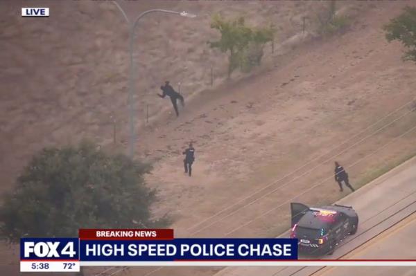 Texas police officers arrested fugitive Terron Deshaun Hadnot, 29, after a brief police chase.