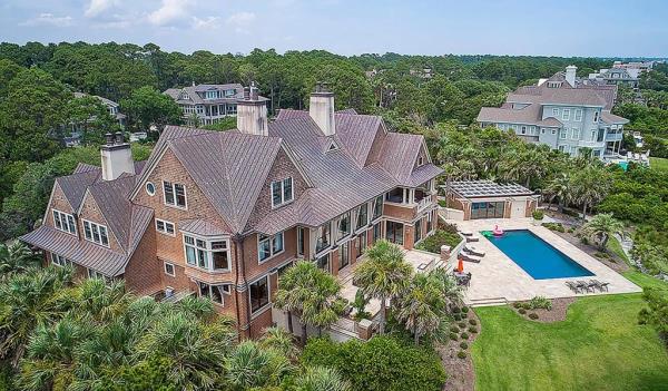 The water front property holds six bedrooms for the entire Biden family. 