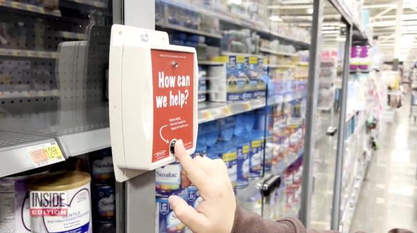 locked up store shelves