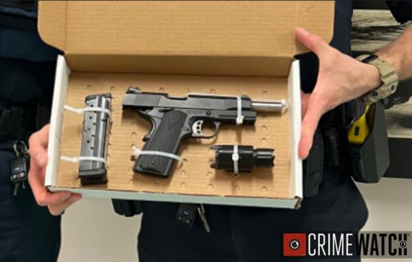 The gun and magazine Ribar had on him.