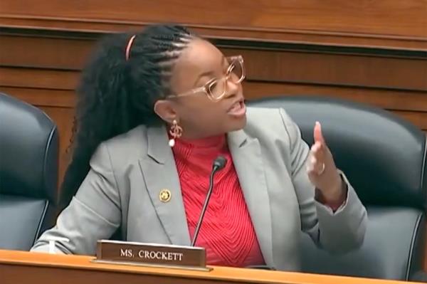 Crockett argued White men in the United States haven't faced oppression because they weren't forced off their lands and sent to a foreign country as slaves. 