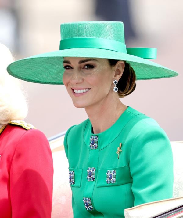 Catherine, Princess of Wales during Trooping the Colour on June 17, 2023 in London, England.