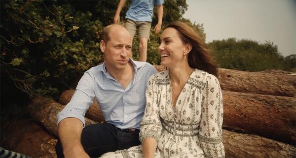 The Prince and Princess of Wales in a video announcing the princess is 