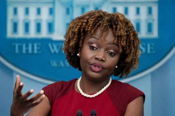 White House press secretary Karine Jean-Pierre, speaks during the daily briefing at the White House in Washington, Tuesday, June 13, 2023