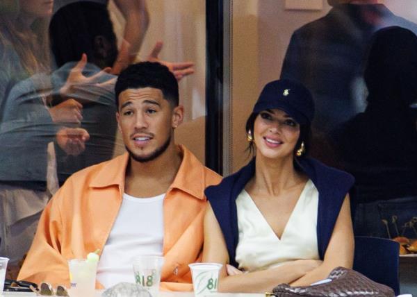 Kendall Jenner and boyfriend Devin Booker watched Carlos Alcaraz of Spain against Casper Ruud of Norway in the final of the men's singles at the USTA Billie Jean King Natio<em></em>nal Tennis Center on September 11, 2022 in New York City. 