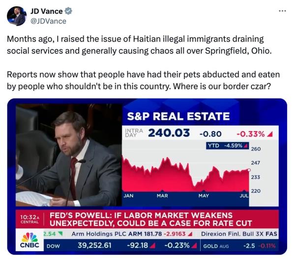 Ohio Sen. JD Vance has posted a<em></em>bout the rumors on X.